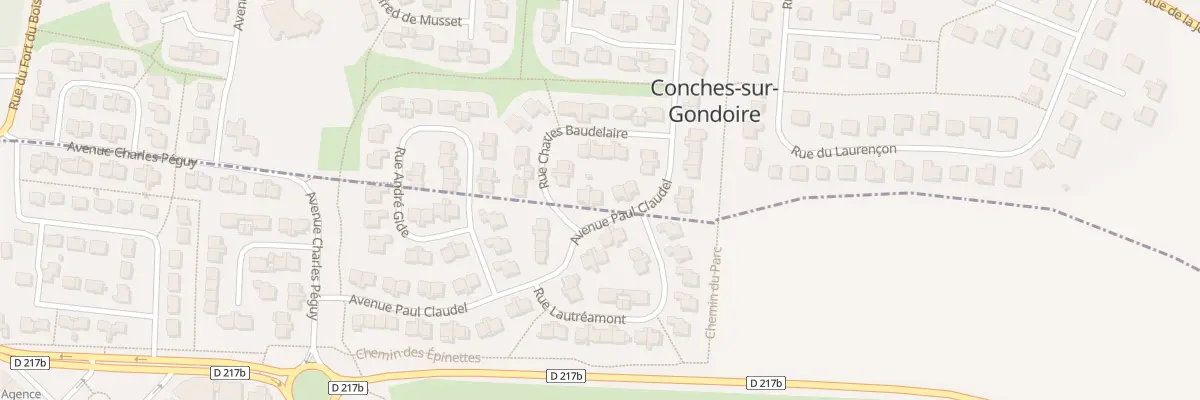 Plan du 23 Av Paul Claudel à Conches-sur-Gondoire