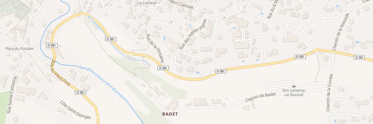 Plan du 20 Rue des Petites Vignes à Bozouls