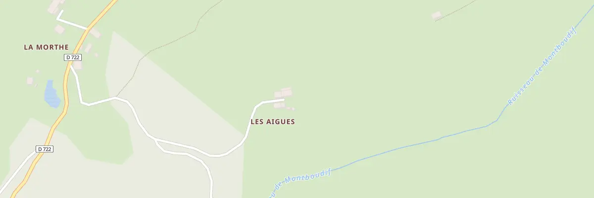 Plan du 6018 Les Aigues à Montboudif
