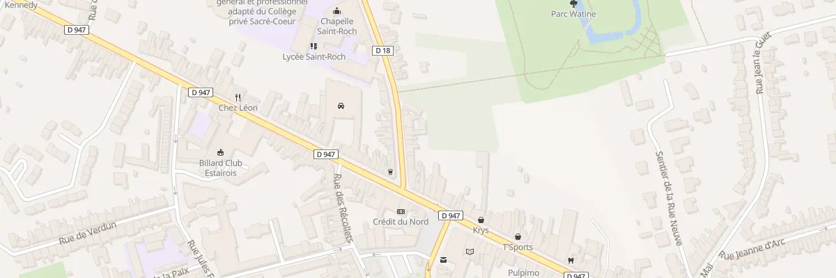 Plan du 8 Rue du College à Estaires
