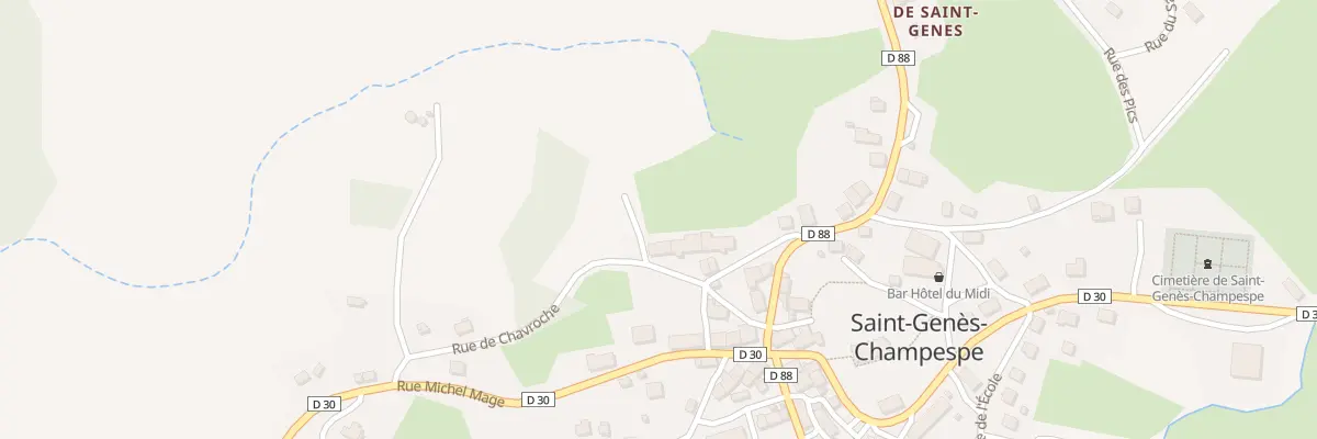 Plan du 28 Saint Genes Champespe à Saint-Genès-Champespe
