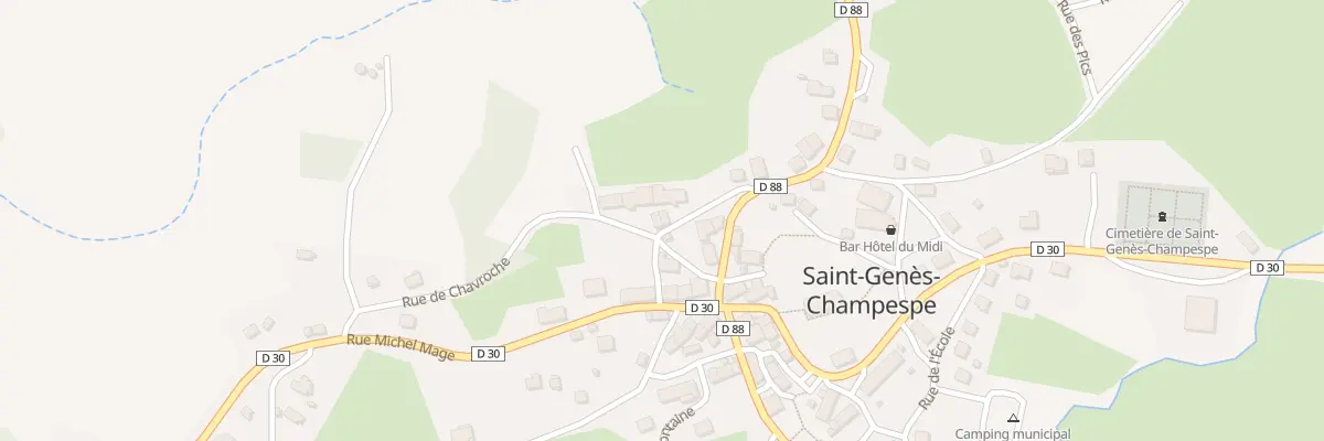 Plan du 26 Saint Genes Champespe à Saint-Genès-Champespe