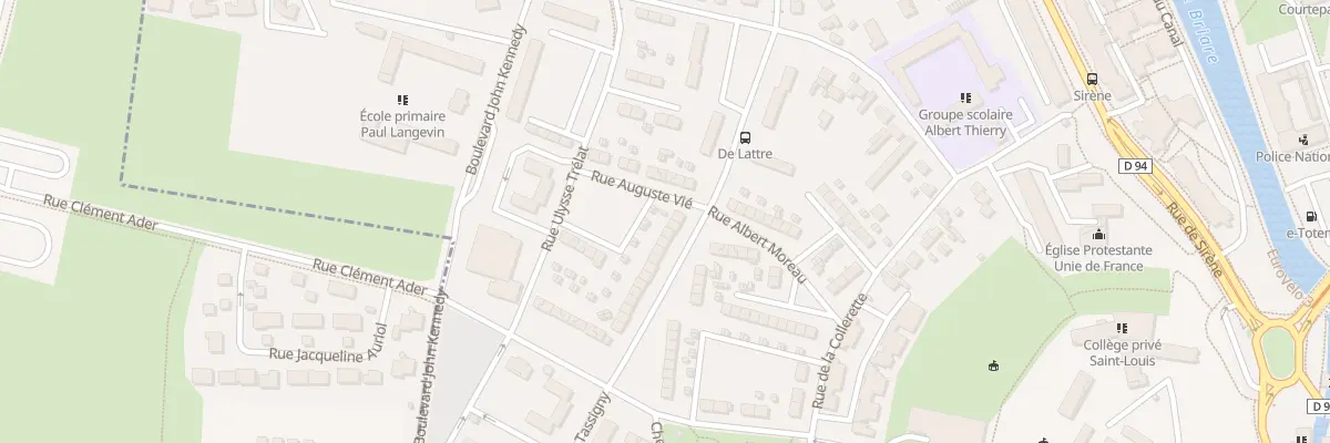 Plan du 22 Av de Lattre de Tassigny à Montargis