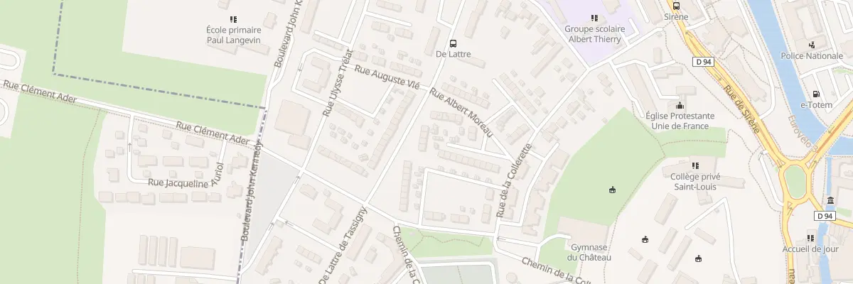 Plan du 23 Av de Lattre de Tassigny à Montargis