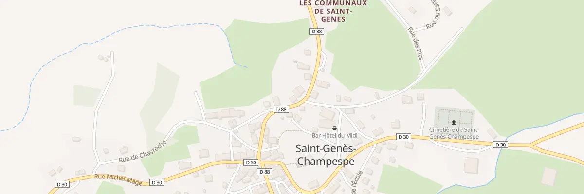 Plan du 22 Le Bourg à Saint-Genès-Champespe