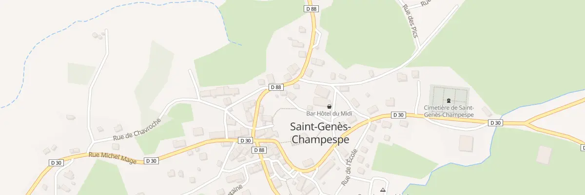 Plan du 12 Saint Genes Champespe à Saint-Genès-Champespe