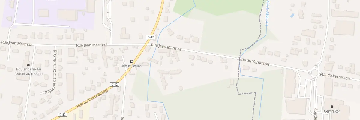 Plan du 21 Rue Jean Mermoz à Villemandeur