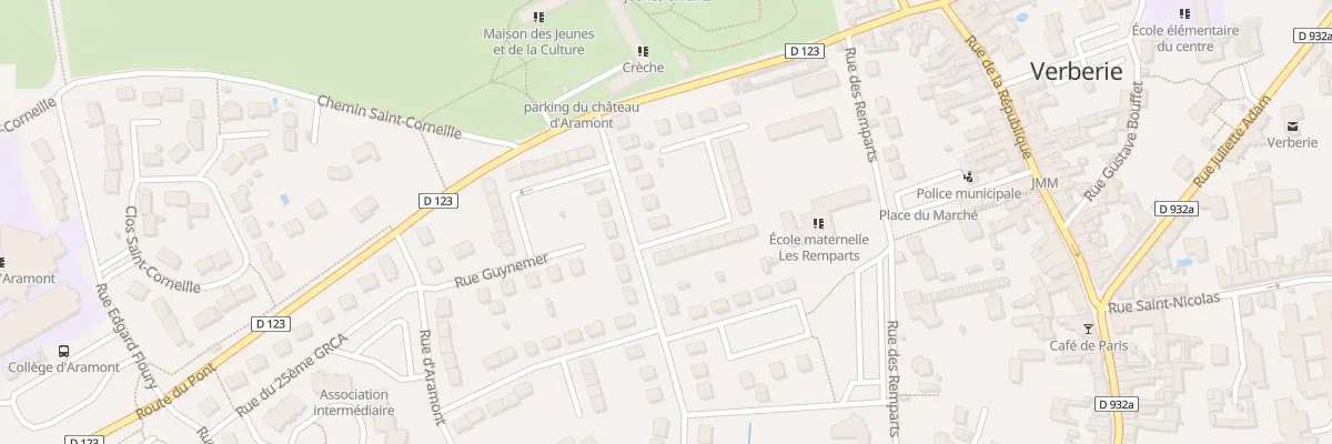 Plan du 1 Rue Mermoz à Verberie