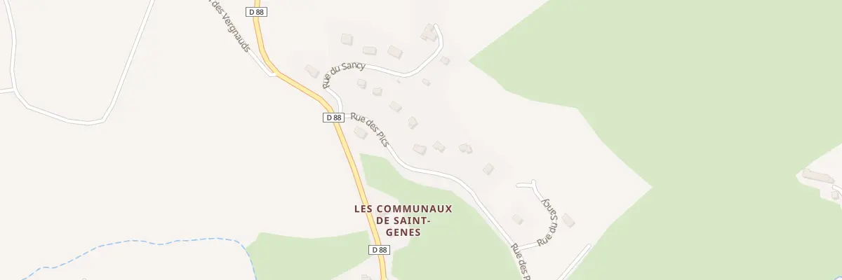 Plan du 5000 Les Communaux de Saint Gen à Saint-Genès-Champespe
