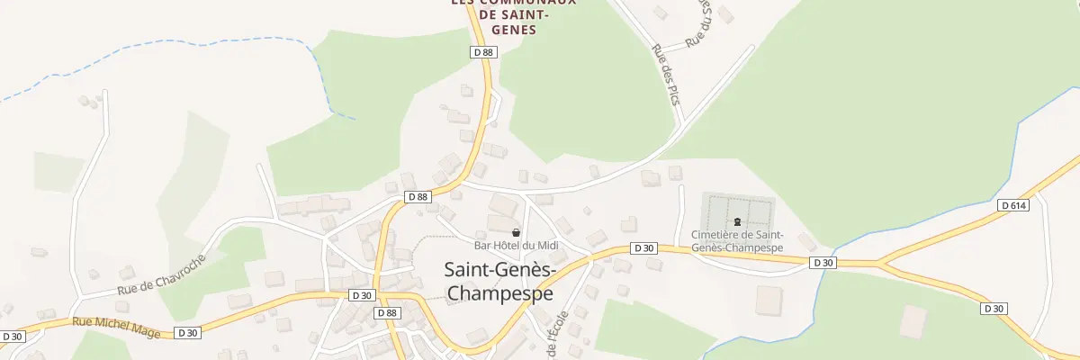 Plan du 17 Saint Genes Champespe à Saint-Genès-Champespe