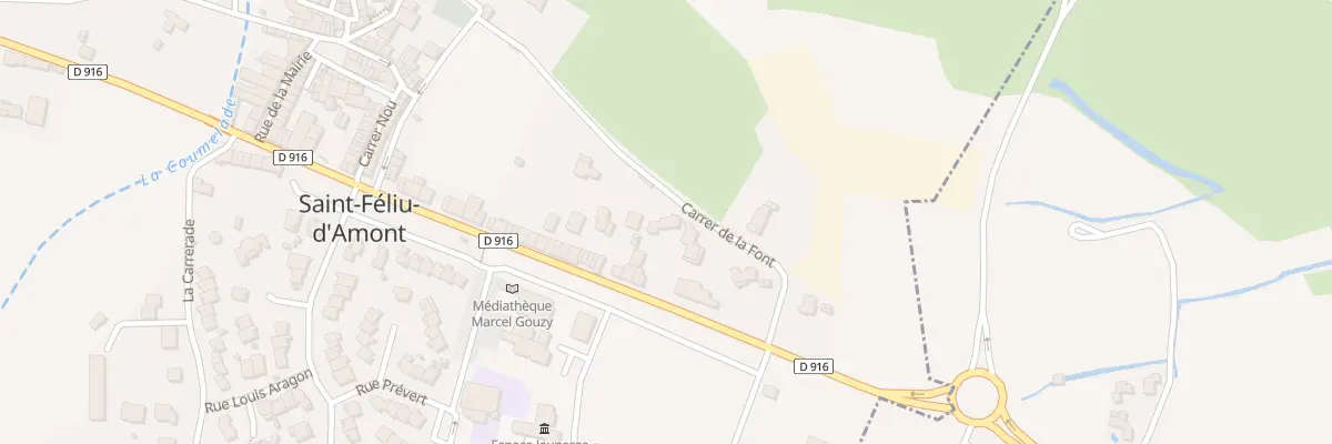 Plan de la Rue de la Fontaine à Saint-Féliu-d’Amont