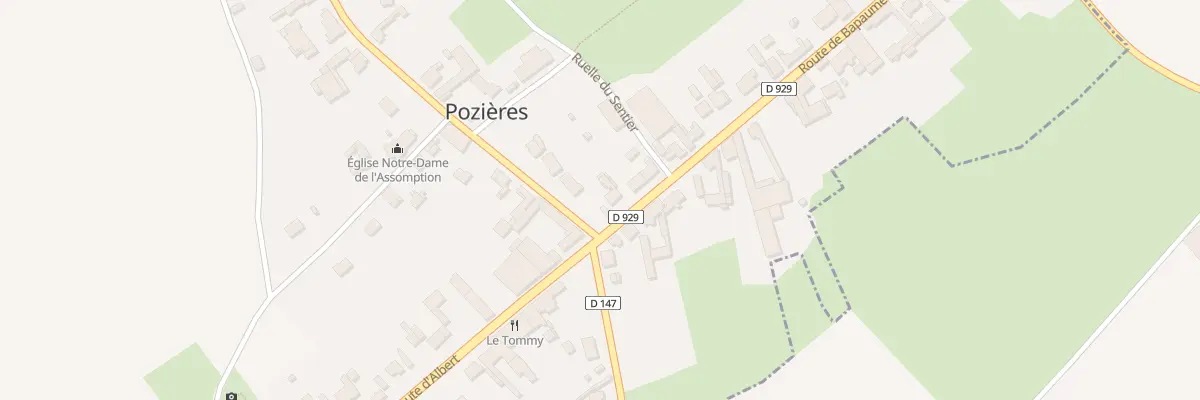 Plan du 31 Rte de Bapaume à Pozières