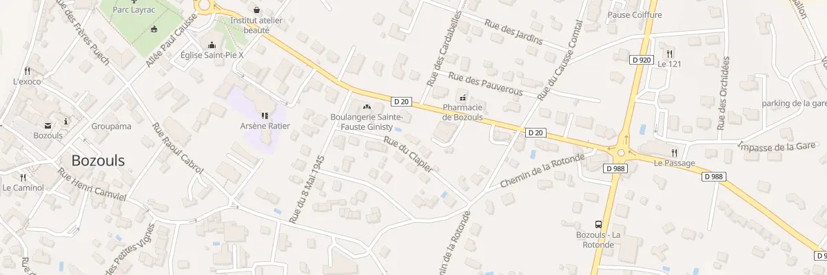 Plan du 1 Rue du Clapie à Bozouls