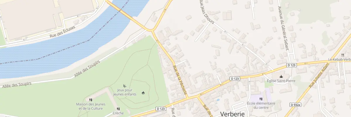 Plan du 18 Rue de la Pêcherie à Verberie