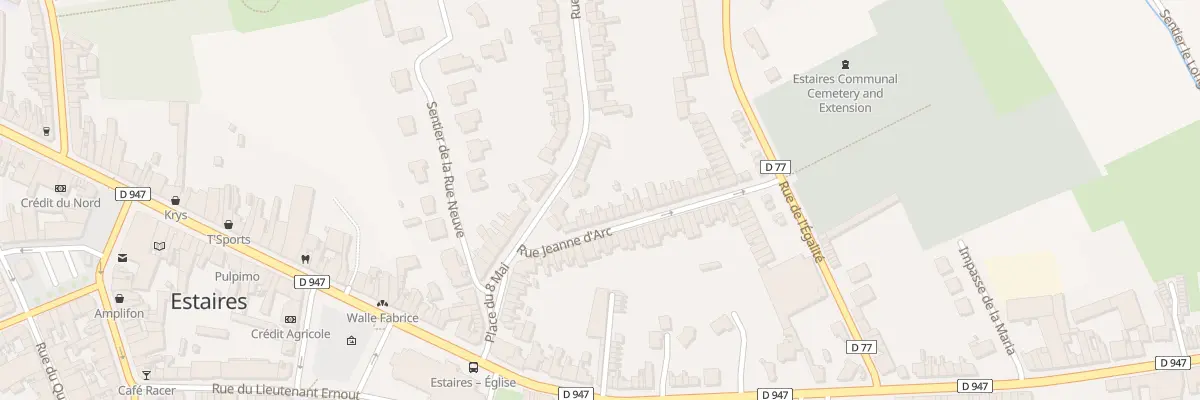 Plan du 7 Rue Jeanne d’Arc à Estaires
