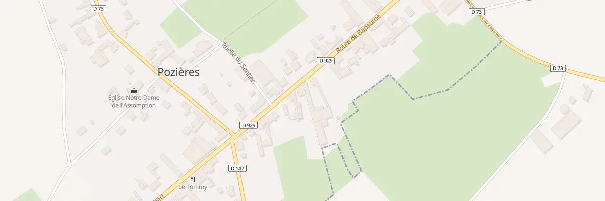 Plan du 122 Rte de Bapaume à Pozières