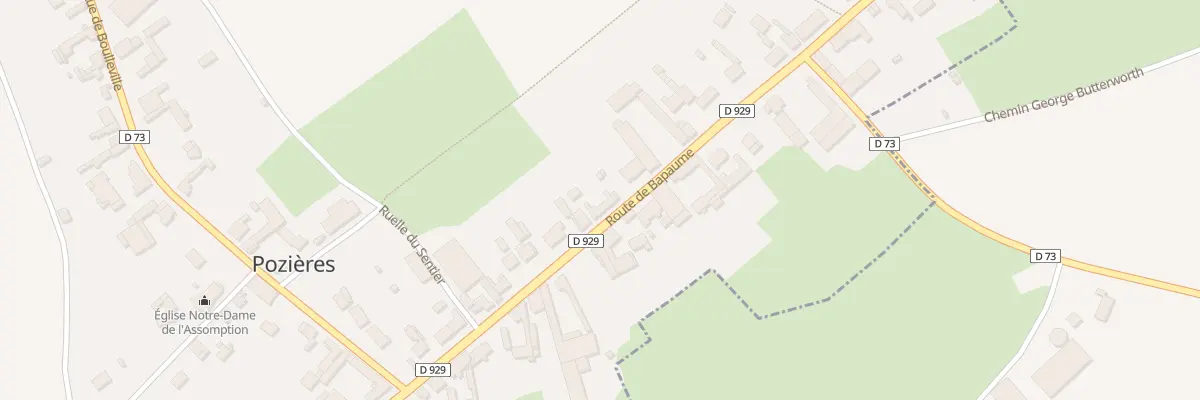 Plan du 205 Rte de Bapaume à Pozières