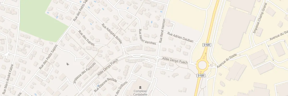 Plan du 1 Rue Henri Vernhes à Bozouls