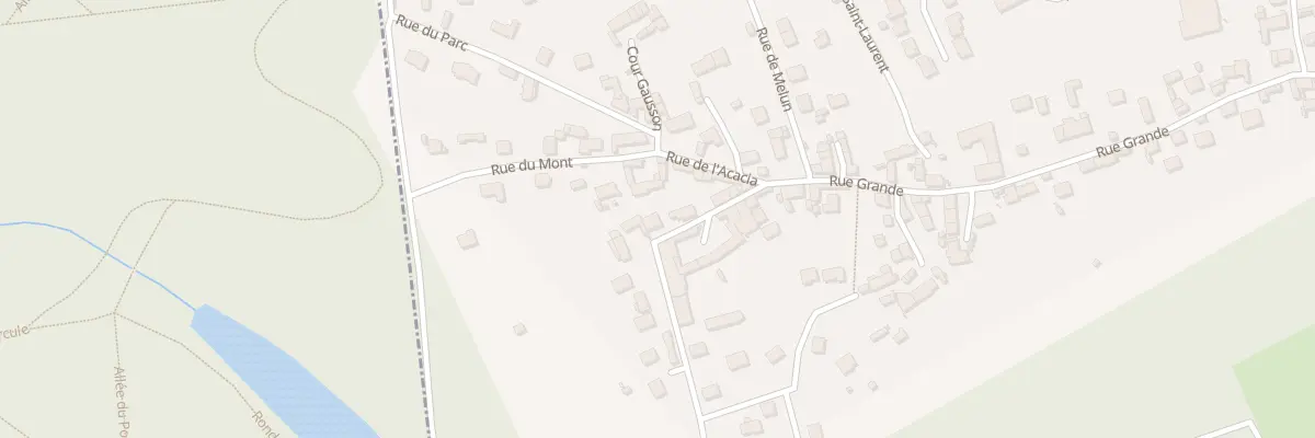 Plan de la Rue du Moulin à Moisenay