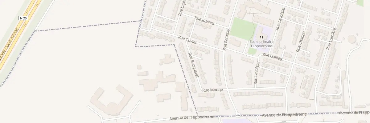 Plan du 25 Rue Becquerel à Arras