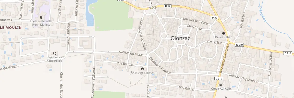 Plan du 2 Bd Louis Blazin à Olonzac