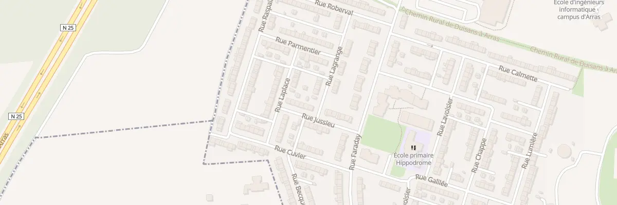 Plan du 12 Rue Jussieu à Arras