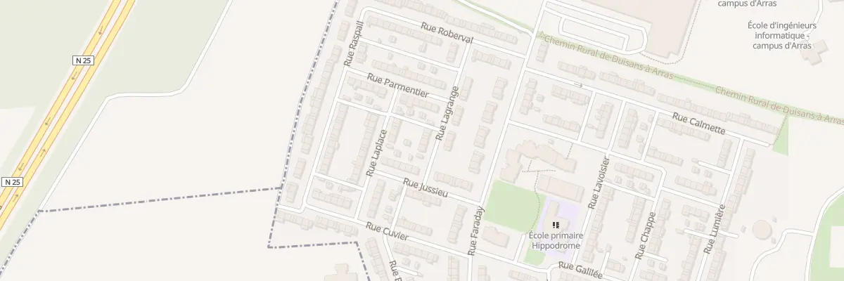 Plan du 3 Rue Lagrange à Arras