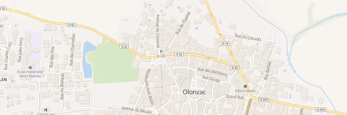 Plan du 4 Bd du Minervois à Olonzac