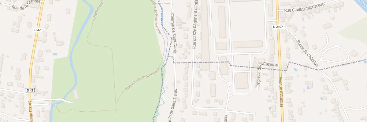Plan du 86 Rue du 82 Regiment d’Infanteri à Montargis