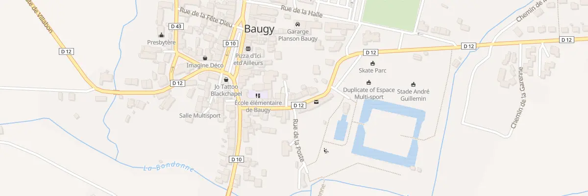 Plan du 12 Rue du Doc Tillet à Baugy