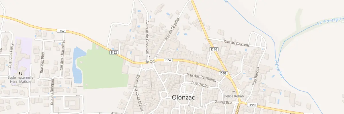 Plan du 7 Bd du Minervois à Olonzac