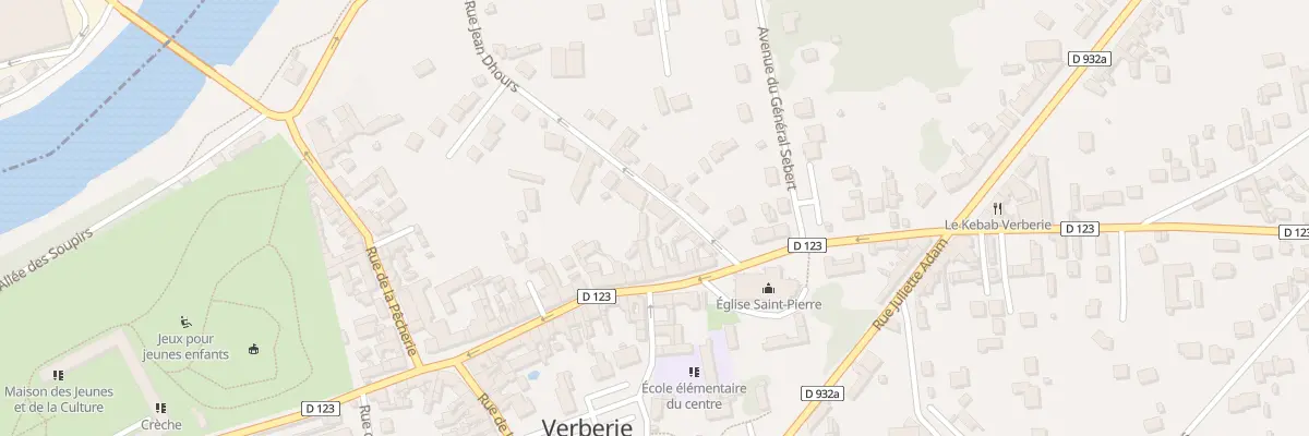 Plan du 5 Rue Jean Dhours à Verberie