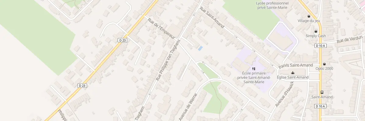 Plan du 77 Rue Philippe Van Tieghem à Bailleul