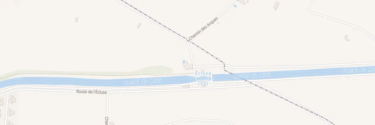 Plan du 190 Ecluse d’Homps à Homps
