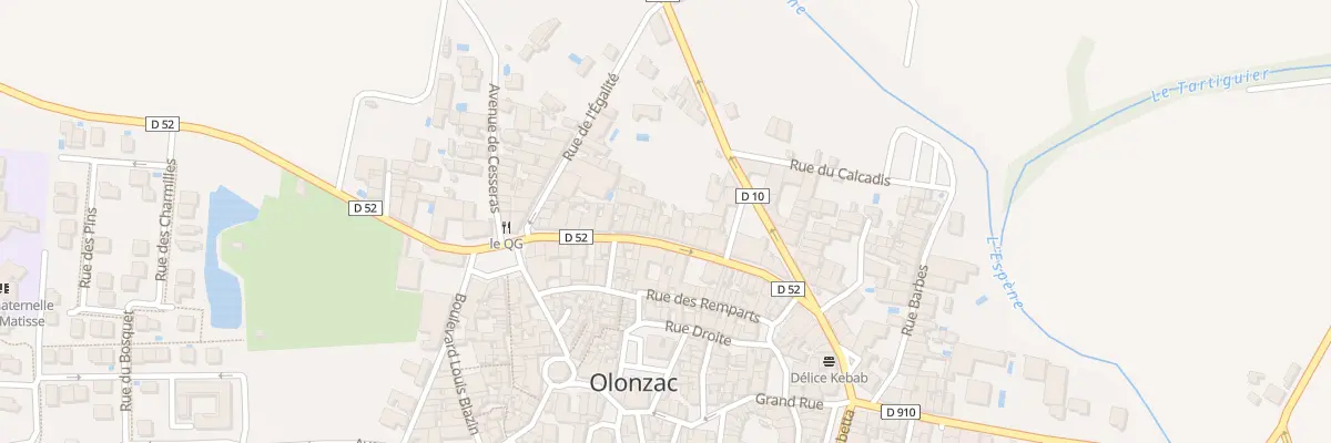 Plan du 21 Bd du Minervois à Olonzac