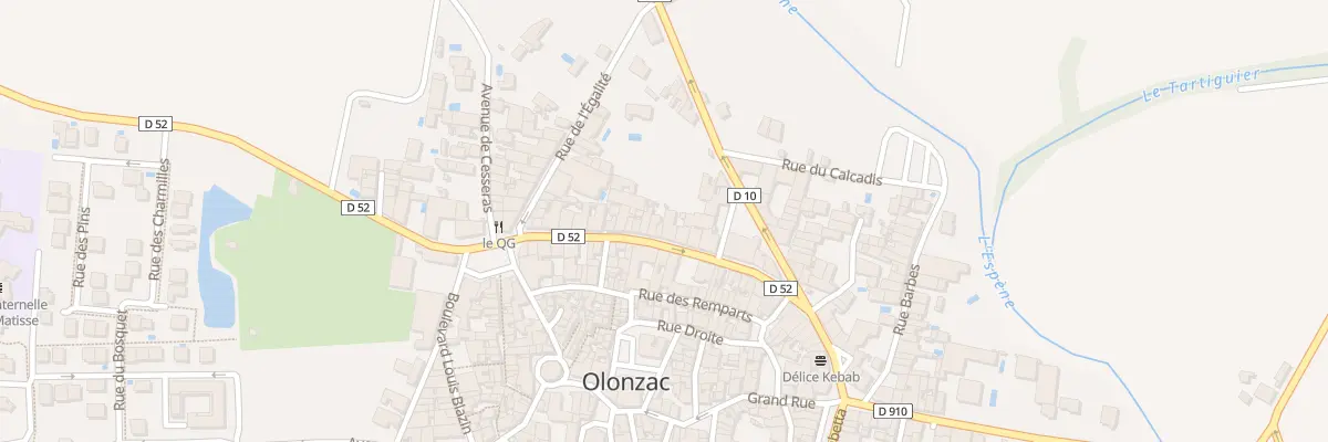Plan du 23 Bd du Minervois à Olonzac