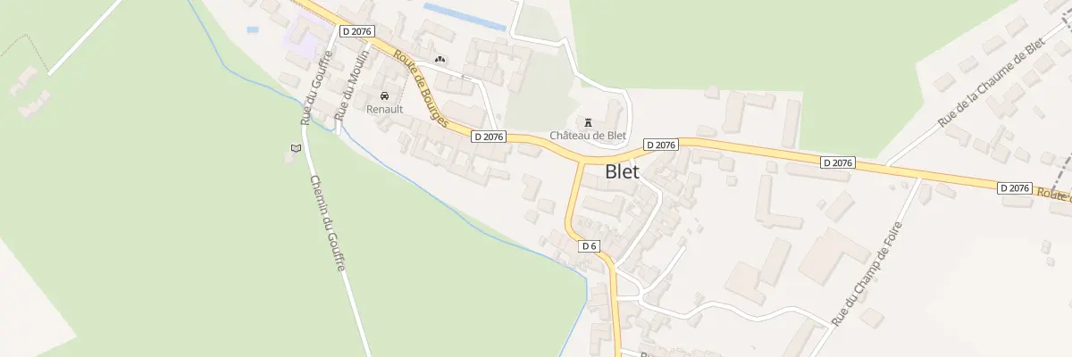 Plan du 1 Rte de Bourges à Blet