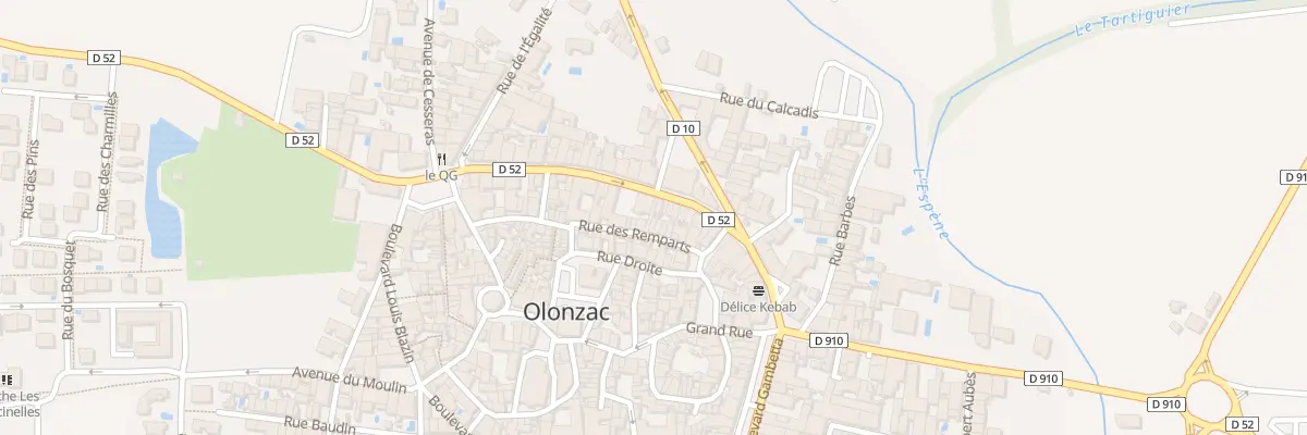 Plan du 28 Bd du Minervois à Olonzac