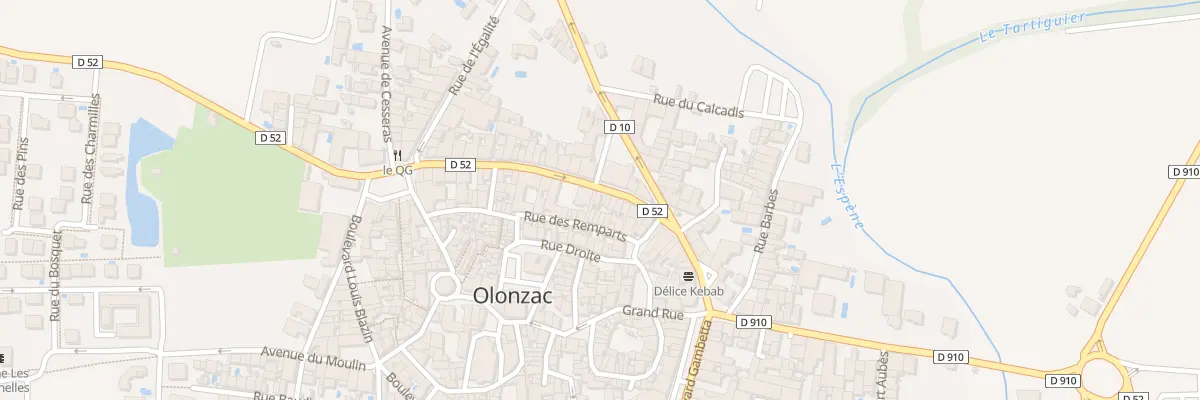 Plan du 30 Bd du Minervois à Olonzac