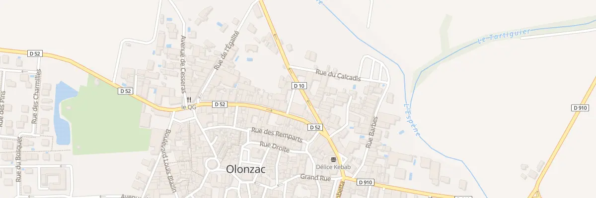 Plan du 33 Bd du Minervois à Olonzac