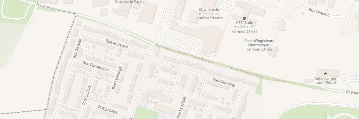 Plan du 40 Rue Calmette à Arras