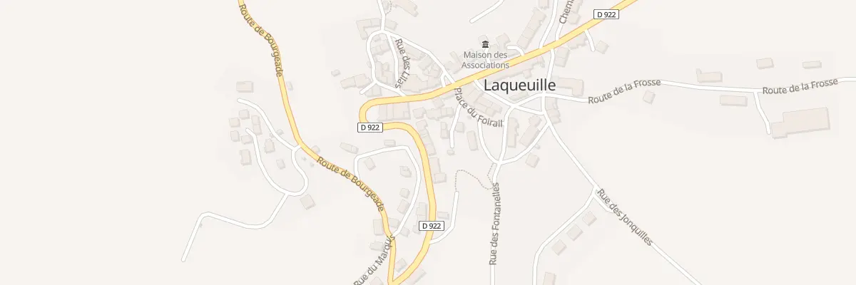 Plan du 5000 Bourg de Laqueuille à Laqueuille