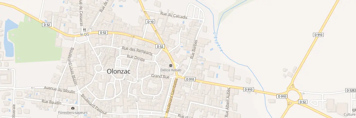 Plan du 47 Bd du Minervois à Olonzac