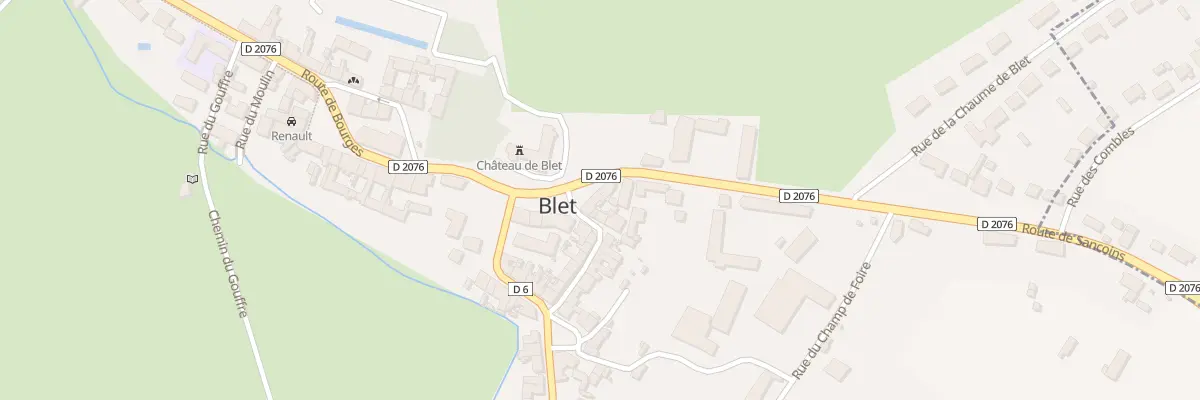 Plan du 12 Rte de Sancoins à Blet