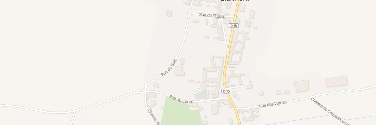 Plan de la Rue du Bois à Biermont