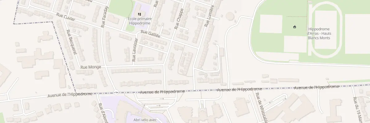 Plan du 9 Rue Lumière à Arras