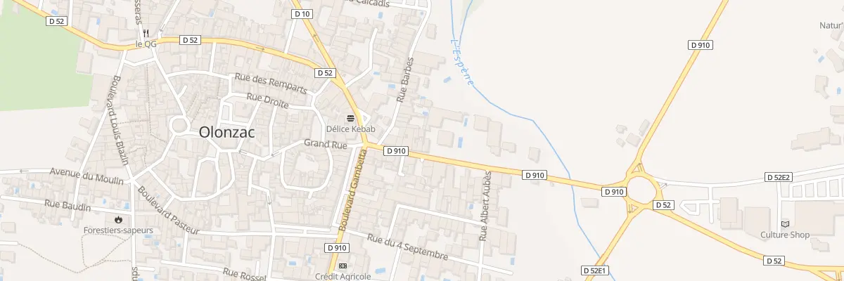 Plan du 15 Av de Béziers à Olonzac