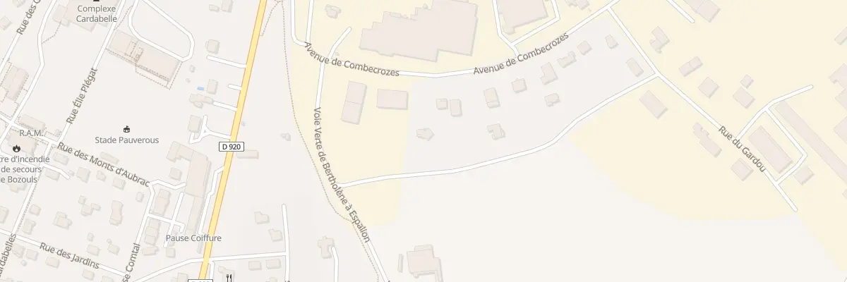 Plan du 6 Av de Combecrozes à Bozouls