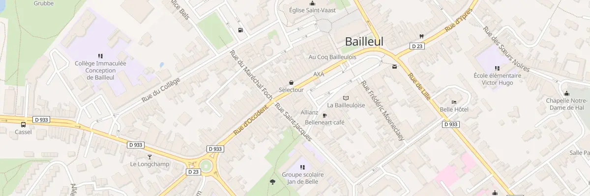 Plan du 1 Rue d’Occident à Bailleul