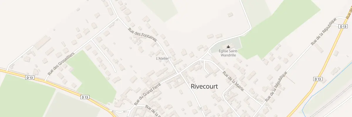 Plan du 2 Rue des Fontaines à Rivecourt